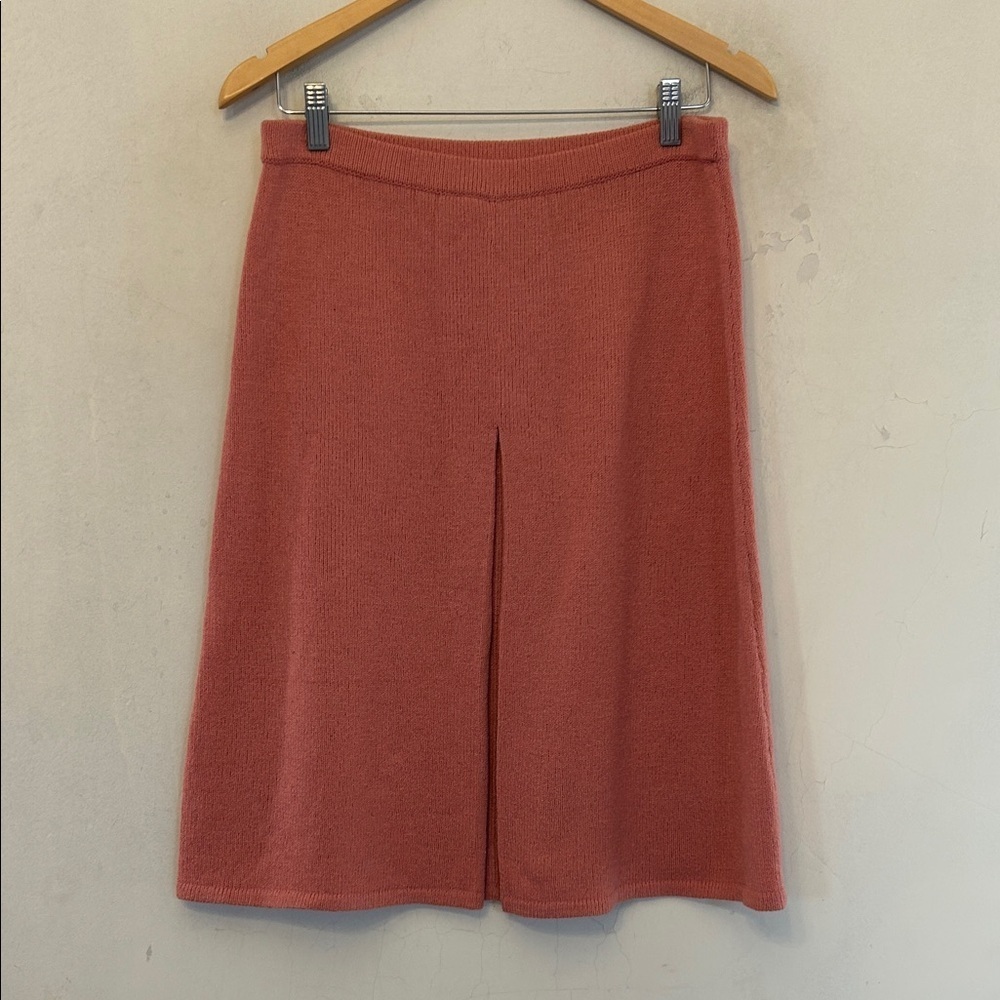 Helen HSU Vintage coral knit Women's Skirt Size M EUC